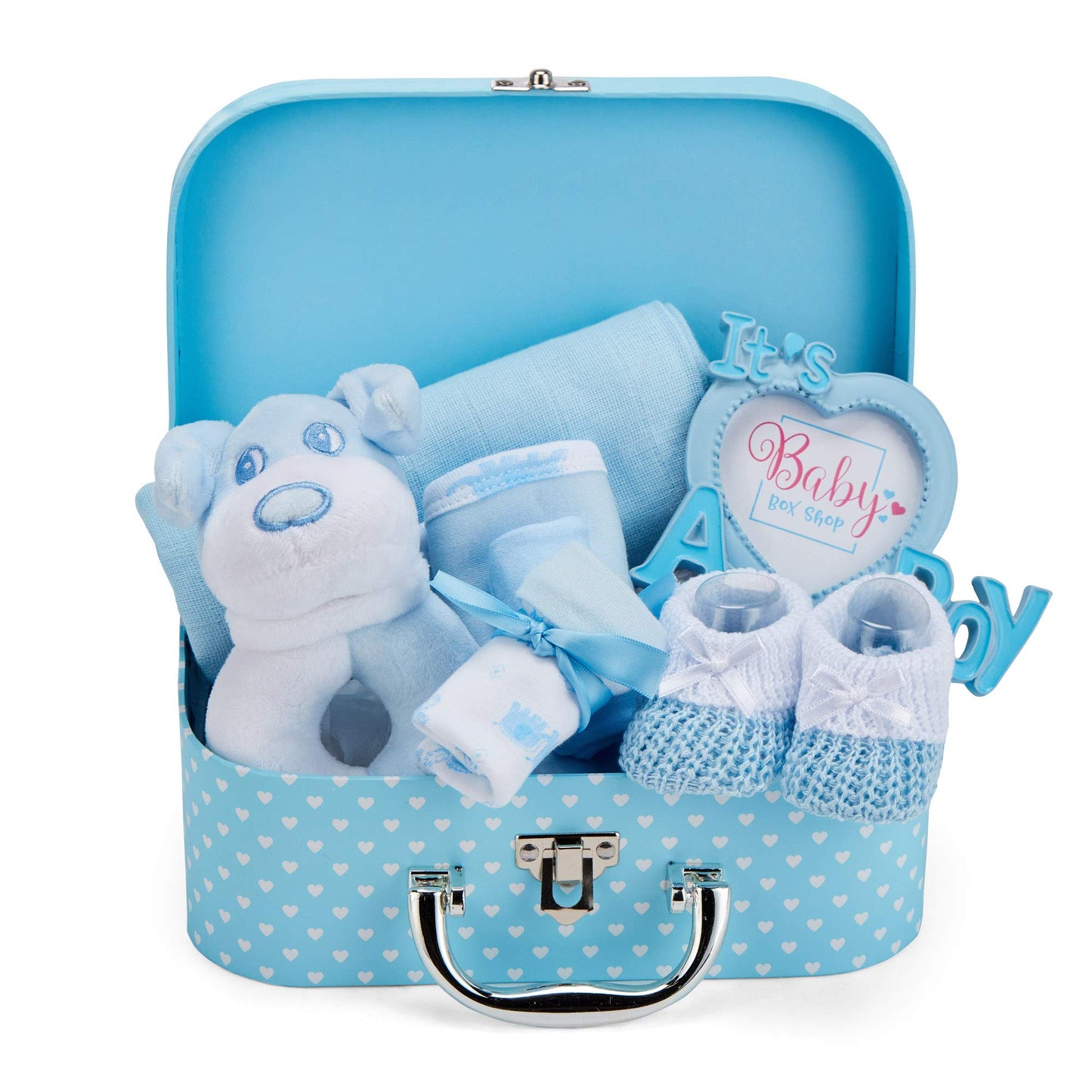 Box Shop Babyparty Mädchen Geschenk - 7 Baby Geschenkset, Für Neugeborenes, Zur Geburt - Rosa