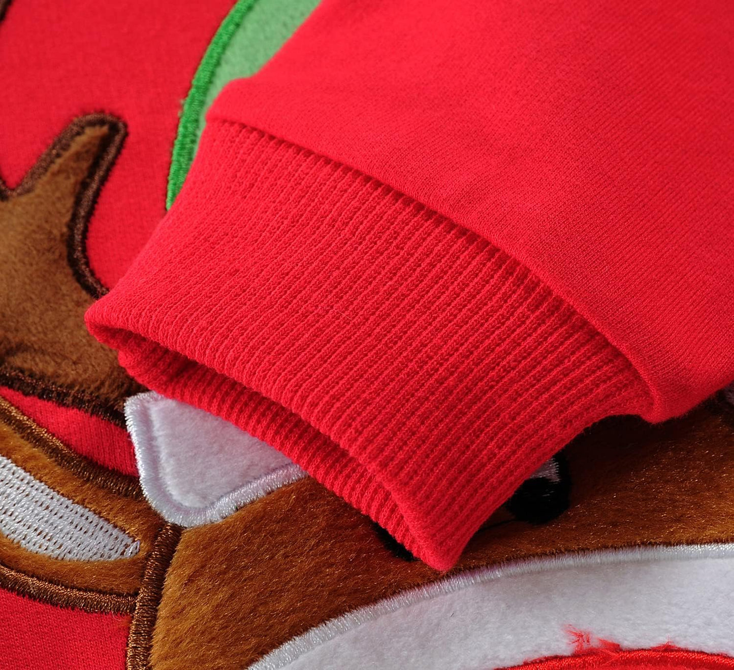 EULLA Kinder Mädchen Jungen Weihnacht Pullover Sweatshirt Weihnachtsoutfit Weihnachtspuli Christmas Xmas Rentier Weihnachtsmann Weihnachtskleidung 92 98 104 110 116 122