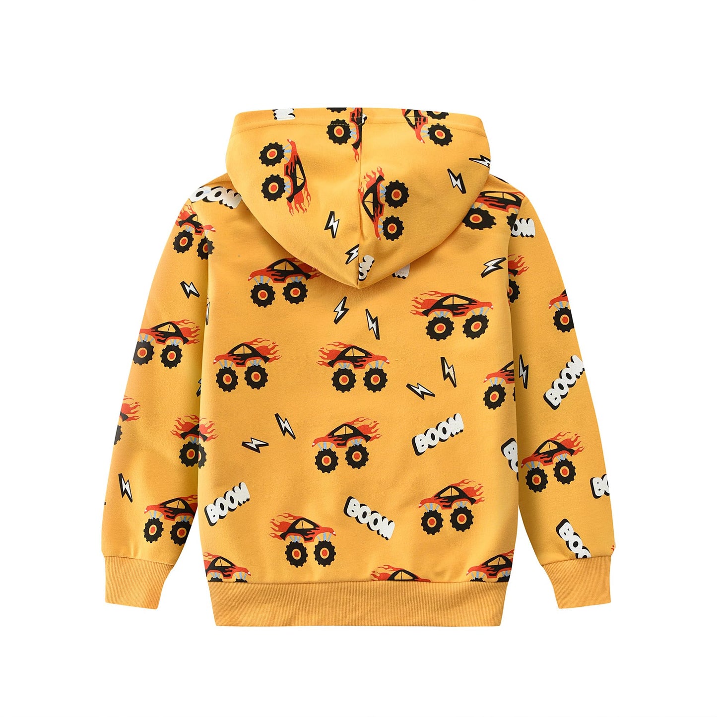 CM-Kid Hoodie Jungen Kapuzenpullover Langarm Bunt Kinder Sweatshirts Traktor Truck Dinosaurier Tops 1-7 Jahre Gr.92-134