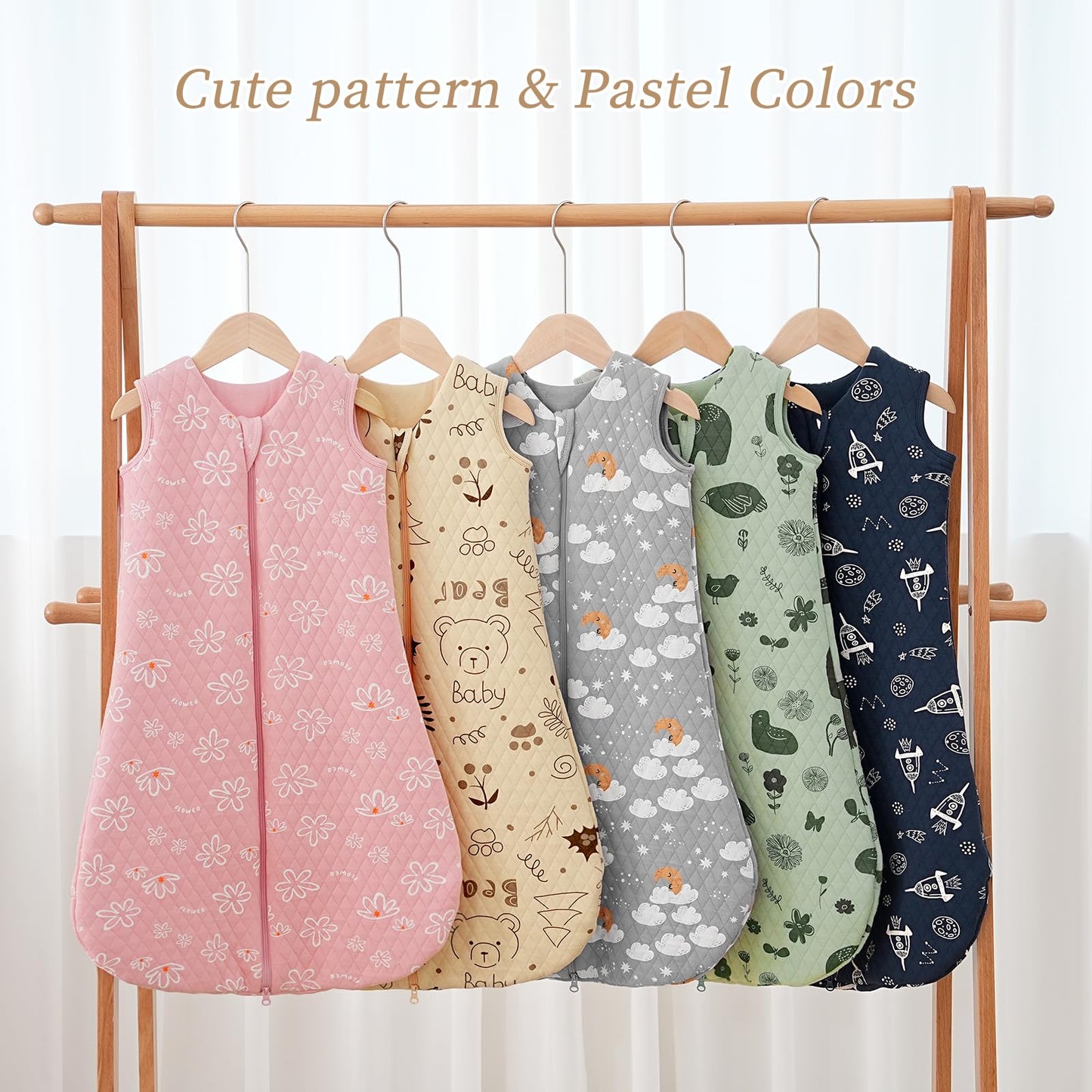 Looxii Baby Winter Sleeping Bag, Cotton, 2.5 Tog, Warm Winter Sleeping Bag, Soft Baby Sleeping Bag, Newborn in 6-12 Months, Perfect for Autumn, Winter