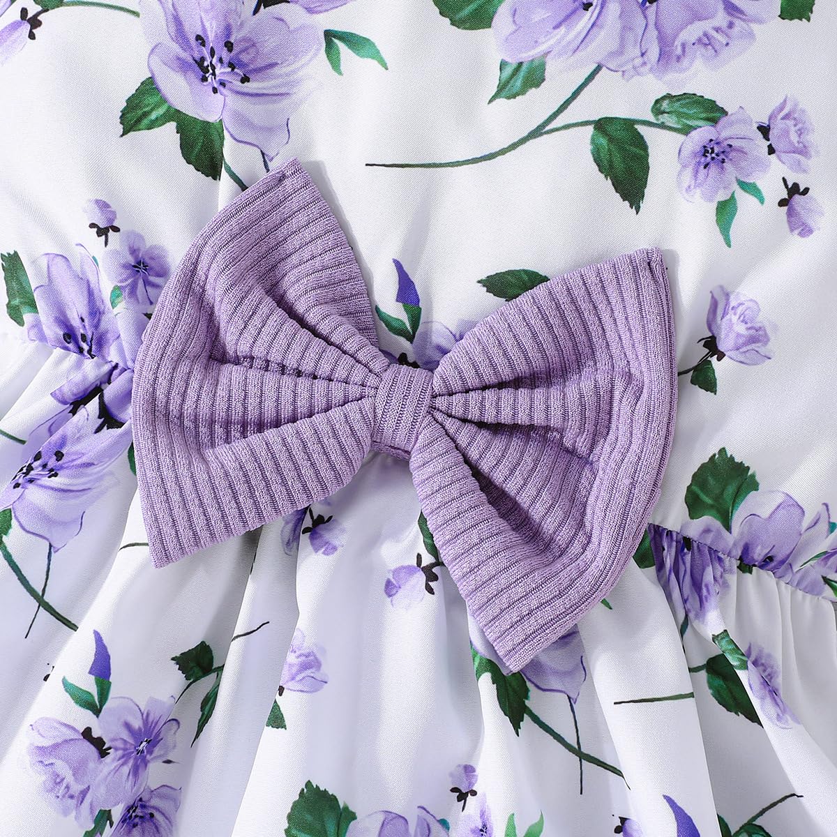 Yanmucy Kleine Mädchen Kleider mit Strickjacke Sets Baby Mädchen Kleider Kleinkind Kinder Langarm Ruffle Mantel Mädchen Kleidung für 2-8 Jahre