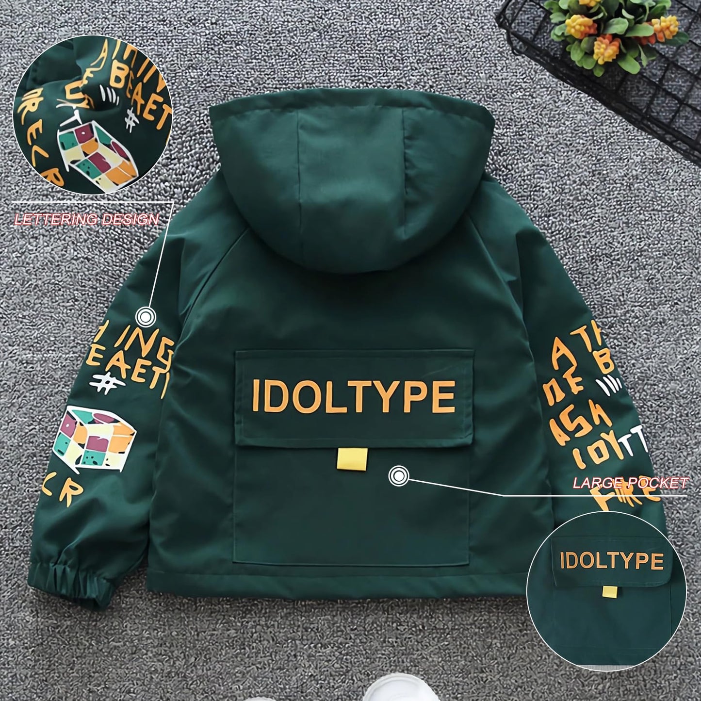 L SERVER Transition Jacket Boys Windbreaker with Hood Fashion Trench Coat Children Lightweight Windbreaker Outdoor Jacket for Spring and Autumn