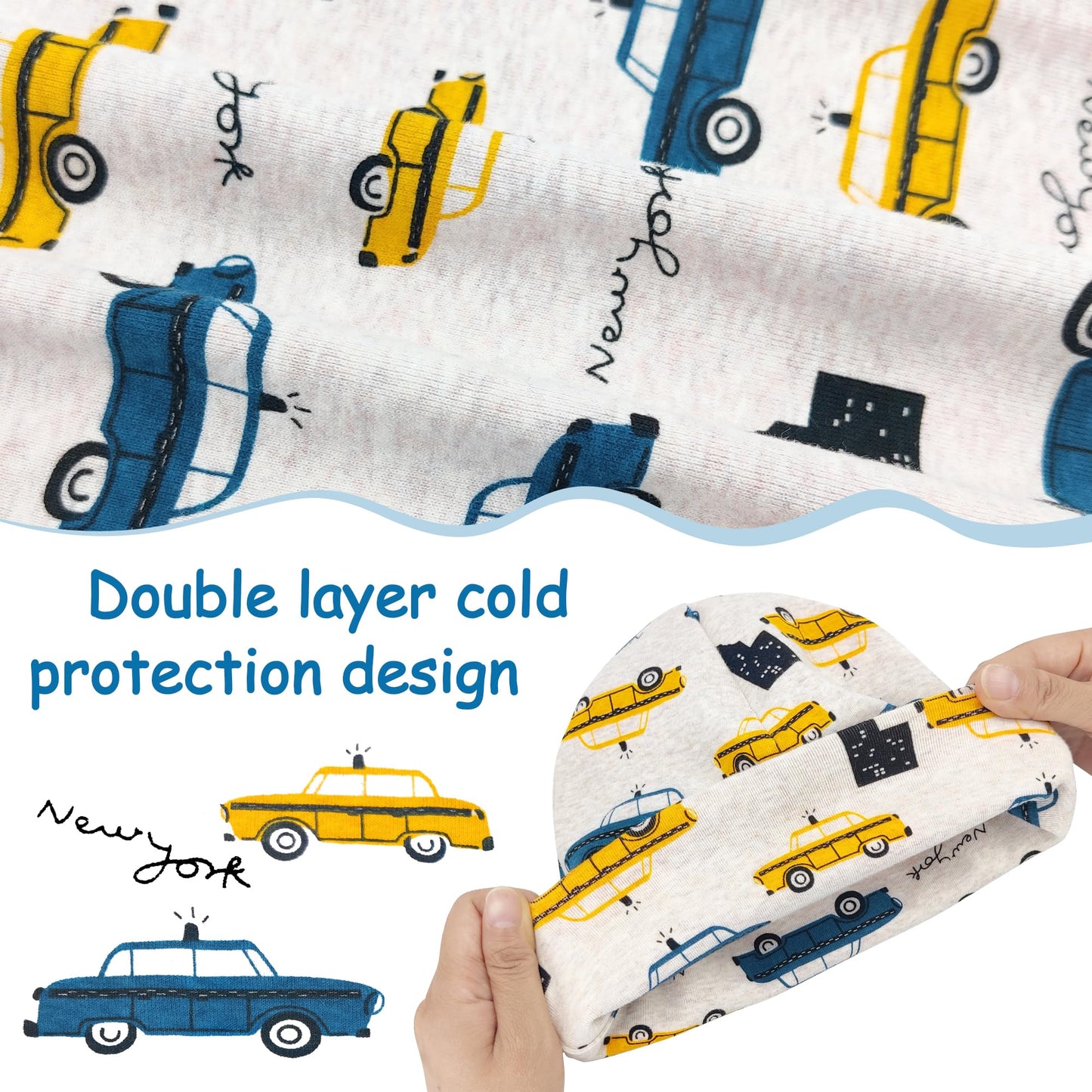 Kinder Beanie Mütze & Loop Schal Set, 95% Baumwolle Mütze Schal Set Mädchen Jungen 2-8 Jahren, Schlauchschal Warme Wintermütze Strickmützen für Herbst Winter Frühling