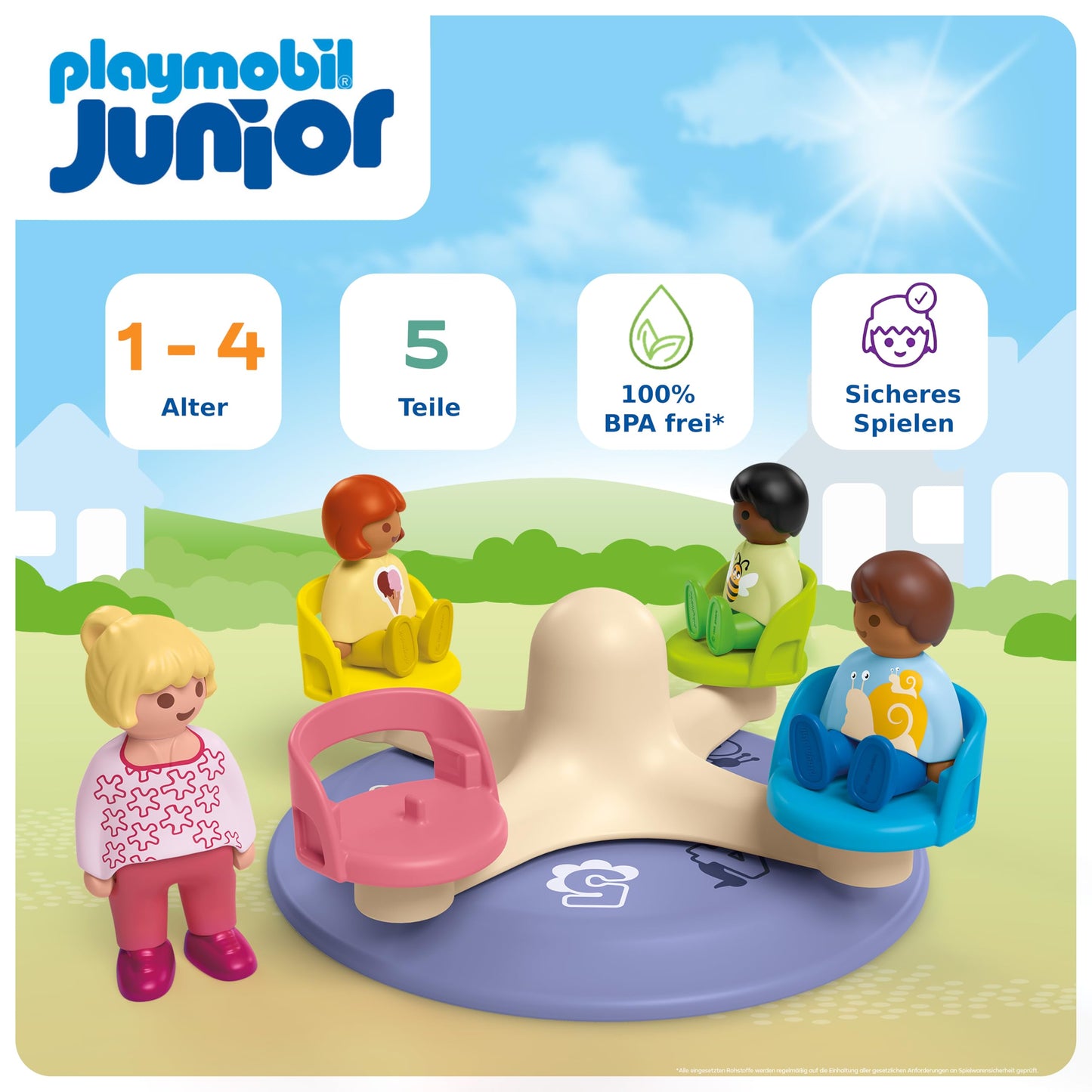 PLAYMOBIL JUNIOR | Erlebnisturm mit Eisstand | nachhaltiges Spielzeug aus biobasierten Kunststoffen | für Kinder ab 1 Jahr | 71703