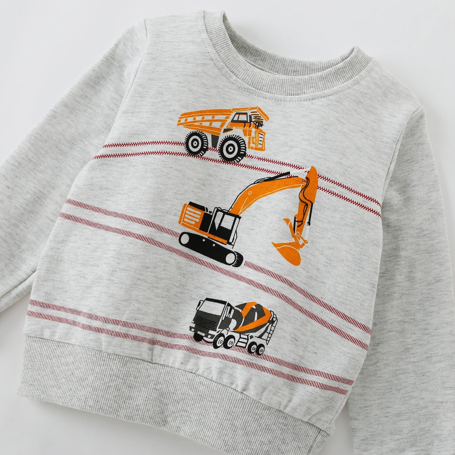Pilipulu Sweatshirt Boys Kids Pullover Boys Cotton Long Sleeve Shirt Kids Dinosaur Digger Warm Tops 2-7 Years Size 92 98 104 110 116 122