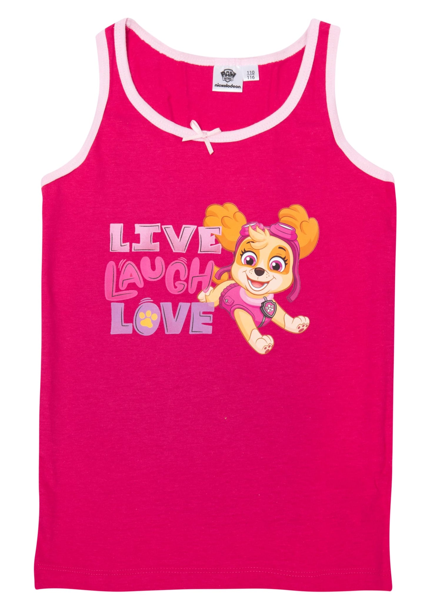 Paw Patrol undershirt for girls - children's tank top underwear pink (2-pack)