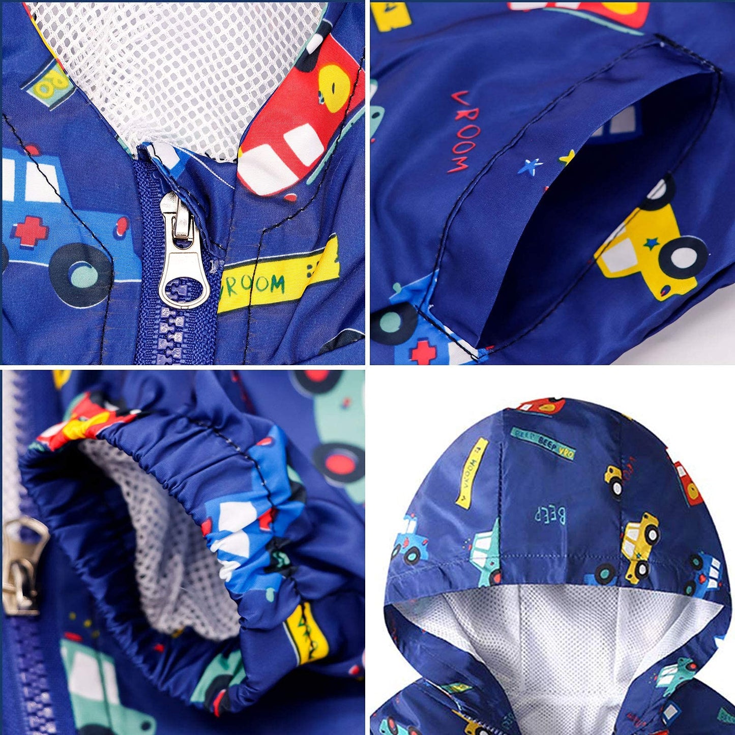 JinBei Jacke Baby Junge Kinder Jacken Kapuzen Sweatjacke Kapuzenjacke Cartoon Aufdruck Jungen Winddicht Mantel Windjacke Übergangsjack Frühling Herbst Outwear Softshelljacke 1-7 Jahre