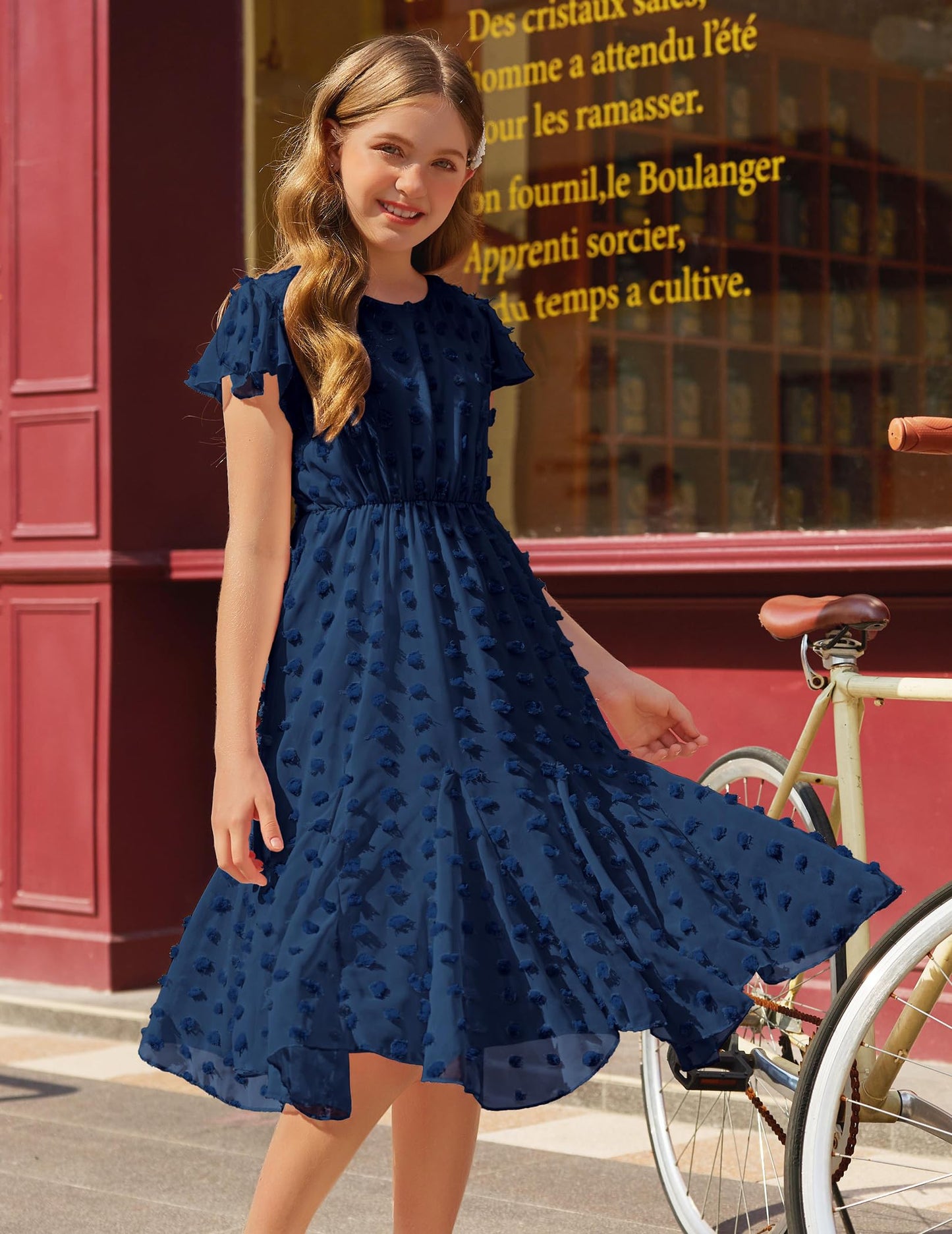 Flypigs Kleid Mädchen Festlich Hochzeit Party Kurzarm Sommer Freizeitkleid Prinzessin Chiffon Kleider Kinder Teenager Kleidung 3-12 Jahre