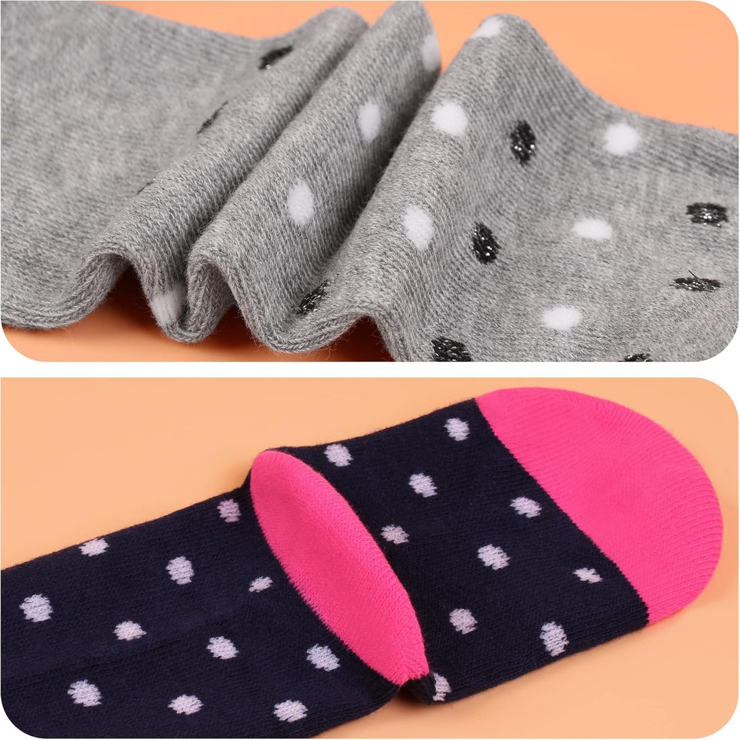 L&K-II Pack of 4 Baby Tights for Baby Girls with Dots Stripes Carzen and Butterfly Motif 2762