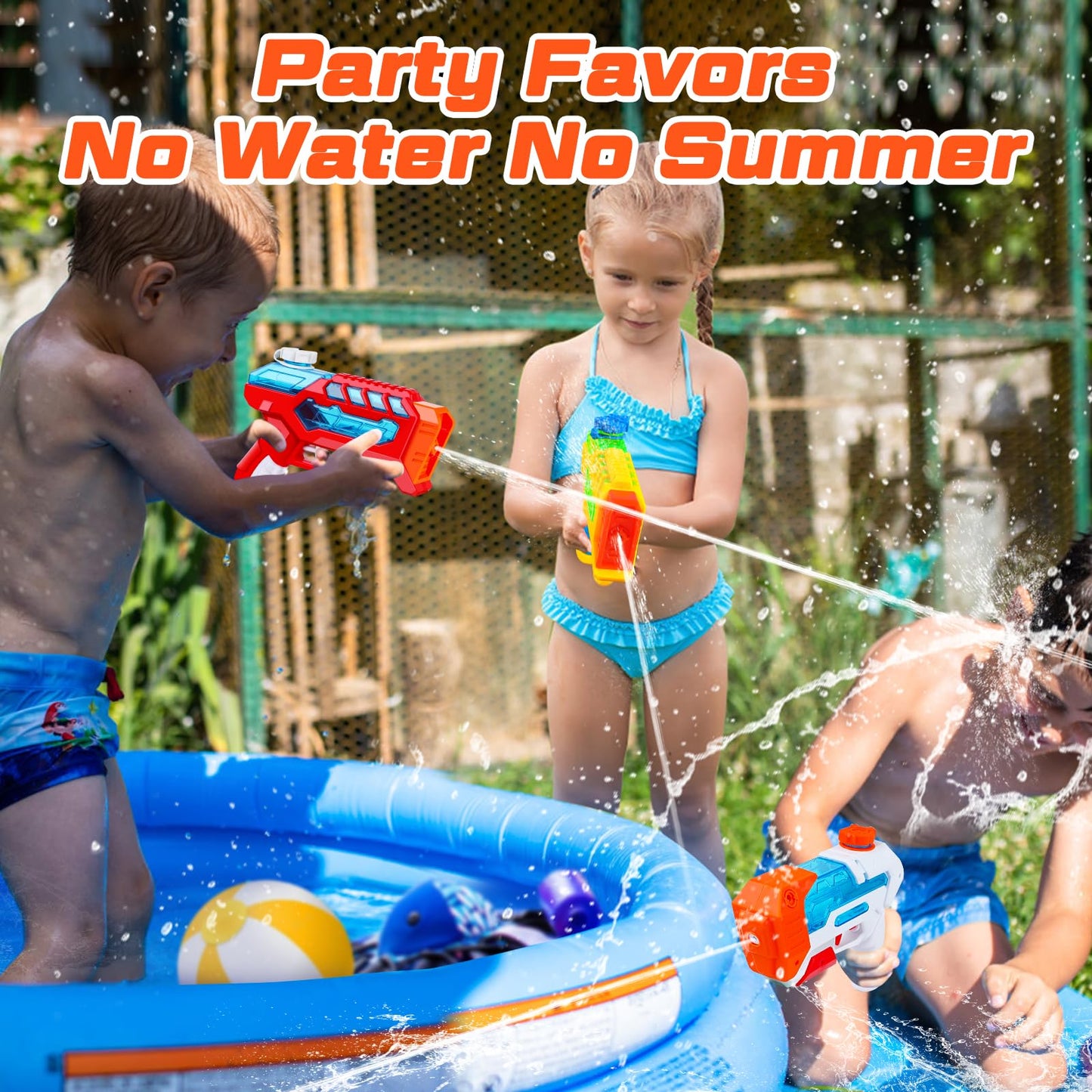 Quanquer Wasserpistole fĂŒr Kinder Erwachsene Spritzpistolen Reichweite 7 Meter 200ml Wassertank Wasserpistolen Klein asserpistole fĂŒr Spielzeug im Freien Strandpool Water Gun-Boxed