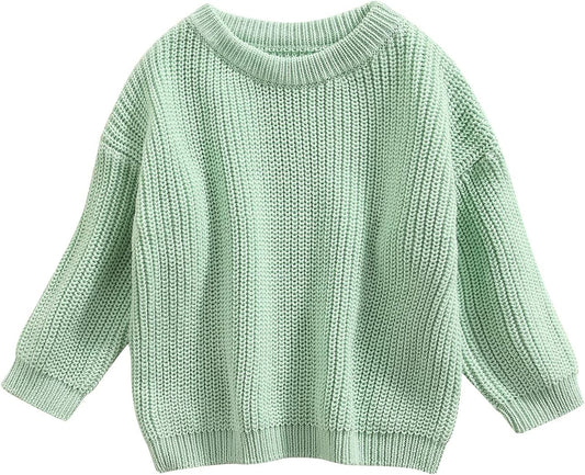 L&ieserram Baby Mädchen Jungen Gestrickt Pullover Jumper Neugeborenen Kinder Langarm Strickpullover Einfarbige Pulli Kleinkinder Kleidung Outfit Knitted Sweater 0-5 Jahre