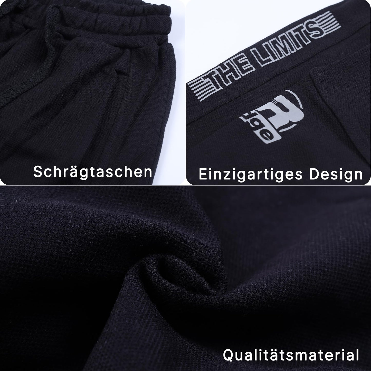 SERENYOU Jungen Jogginghose Hose Freizeit Joggers Kinder Sports Sweathose mit reflektierendem Grafikprint
