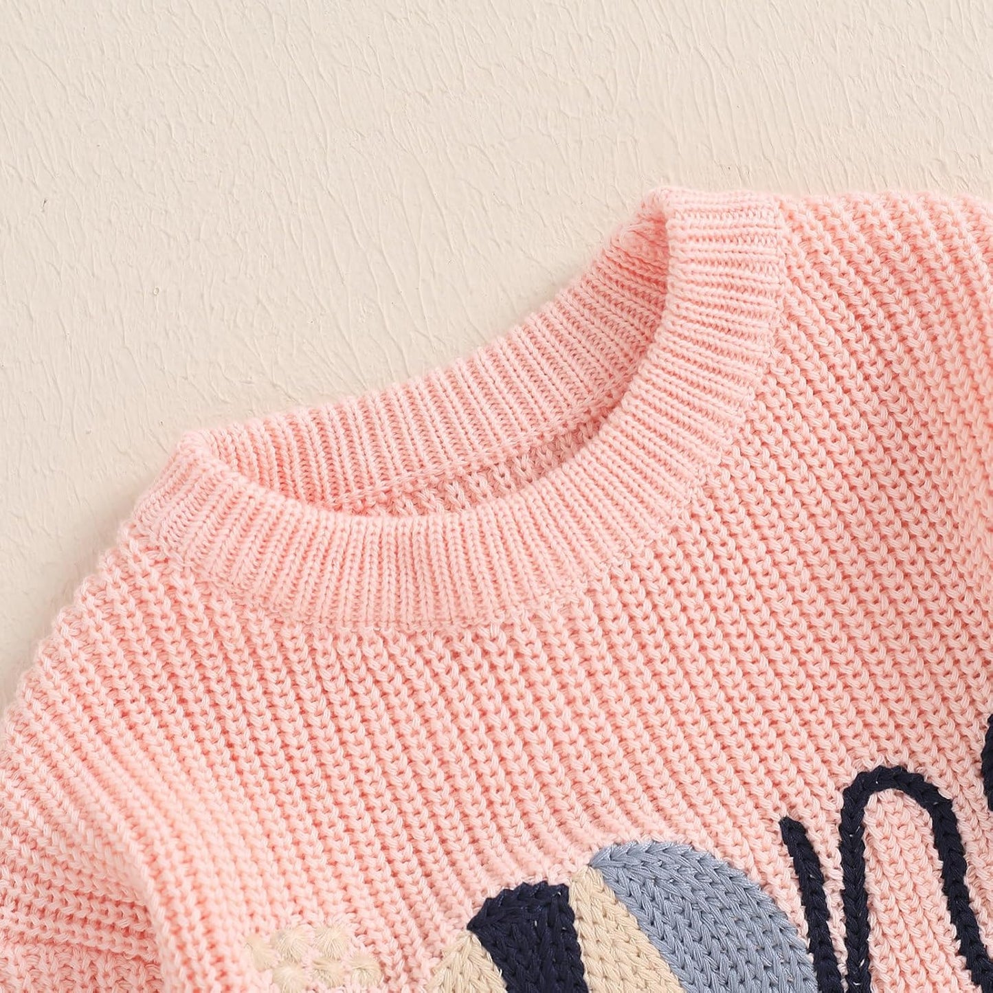 L&ieserram Baby Mädchen Jungen 1. Geburtstag Gestrickt Pullover Jumper Langarm Strickpullover Pulli Kleinkinder Kleidung Outfit Knitted Sweater 1 Jahr