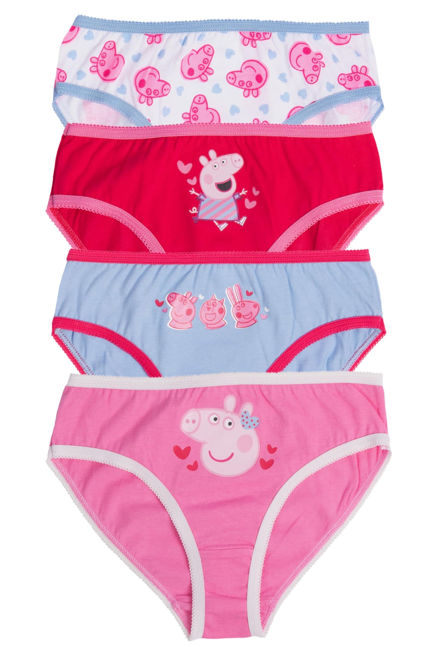 United Labels Peppa Pig Panties for Girls Children's Briefs Underwear Multi-Coloured (4-Pack)
