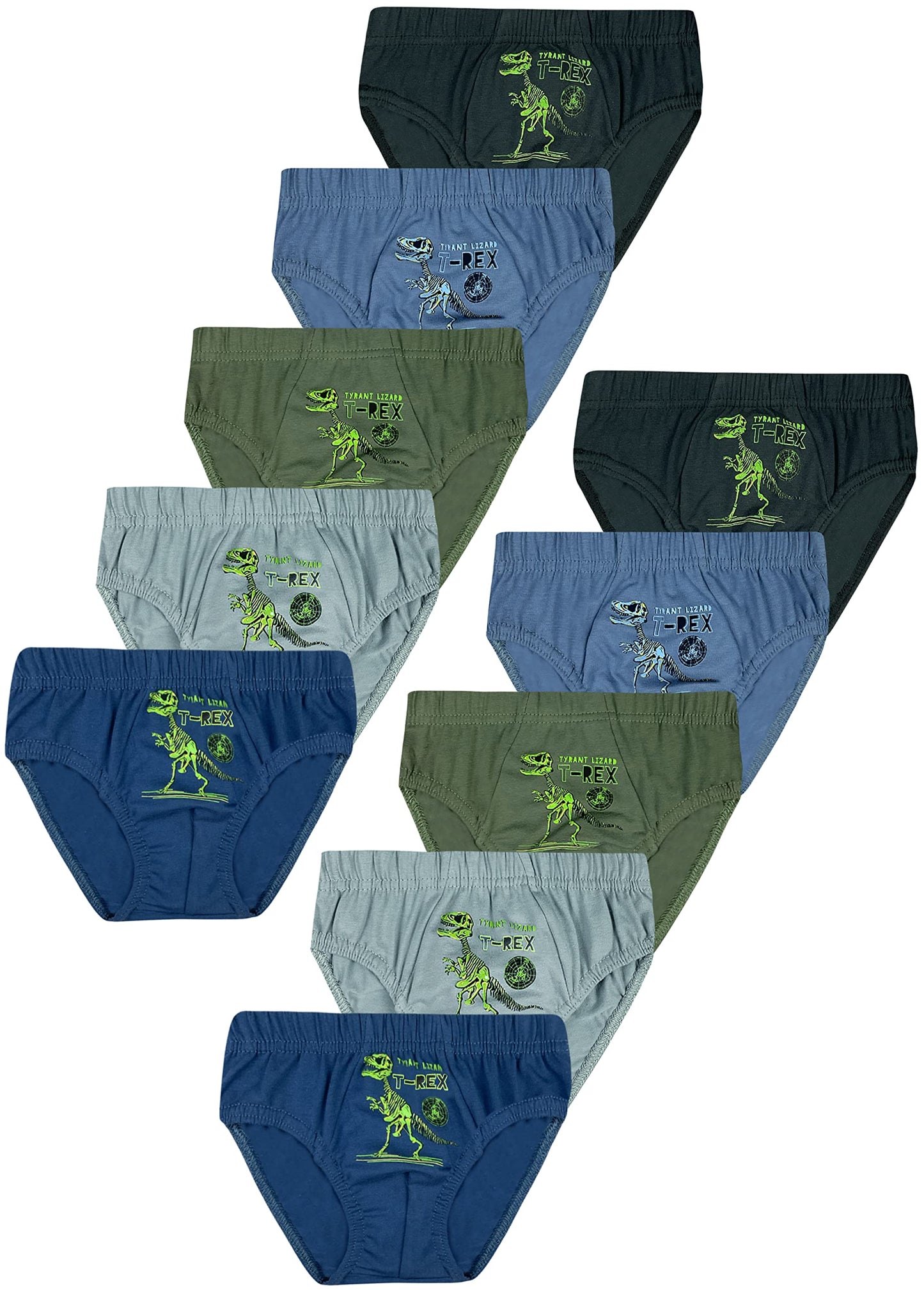 LOREZA ® 5/10 Jungen Slips aus Baumwolle Unterhosen Unterwäsche 92-158