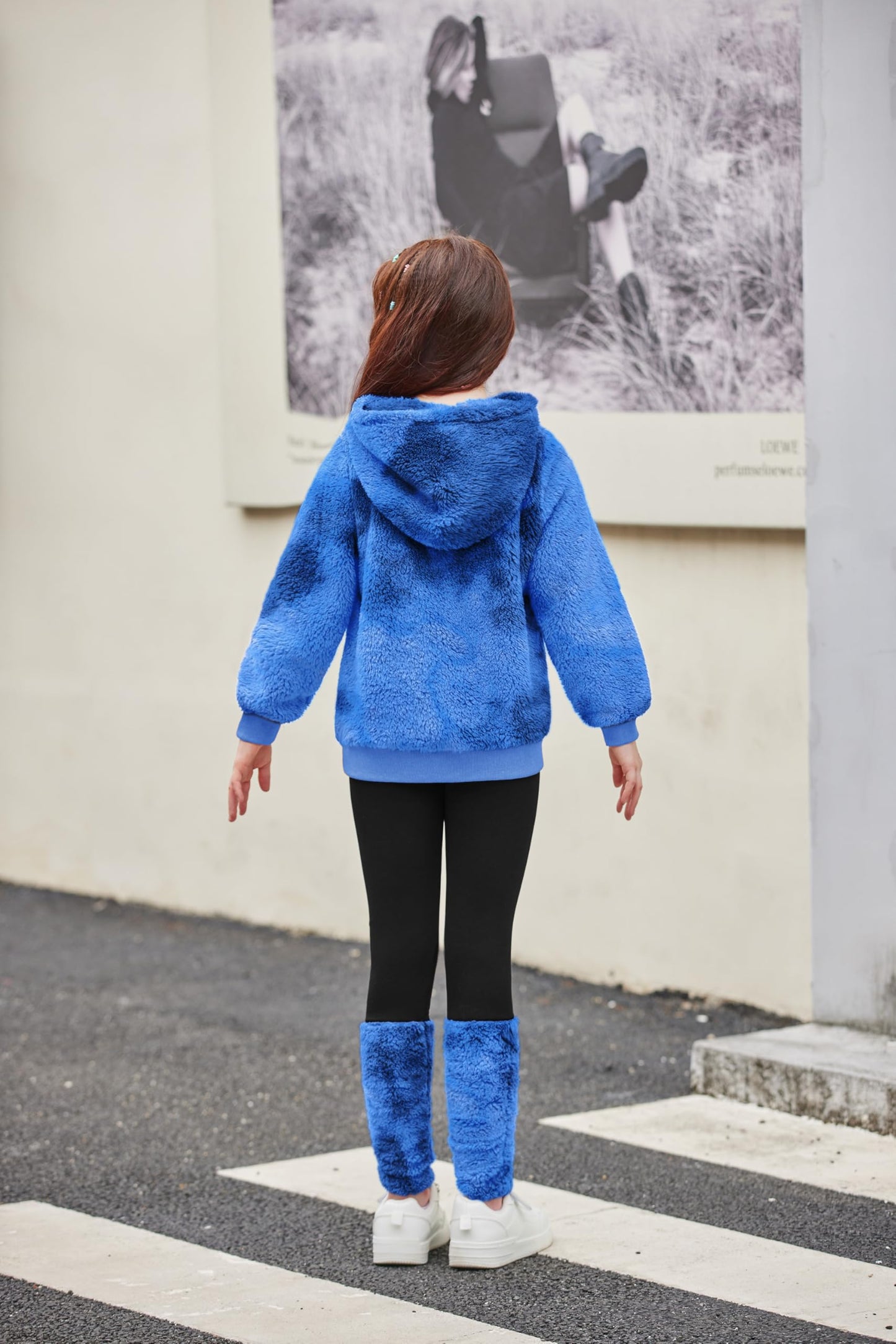 Arshiner Girls' Clothing Sets Winter Children's Hoodie with Leggings Set Warm Cuddly Padded Clothing Two Piece Outfits for Girls 5-14 Years