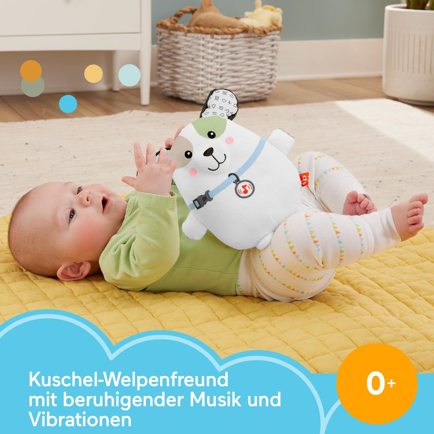Fisher-Price HBP87 Slumber Koala with Soft Music, Light and Rhythmic Breathing Movements, Koala Cuddly Baby Toy, Night Light with Music for Babies, Baby Equipment for Newborns 0+
