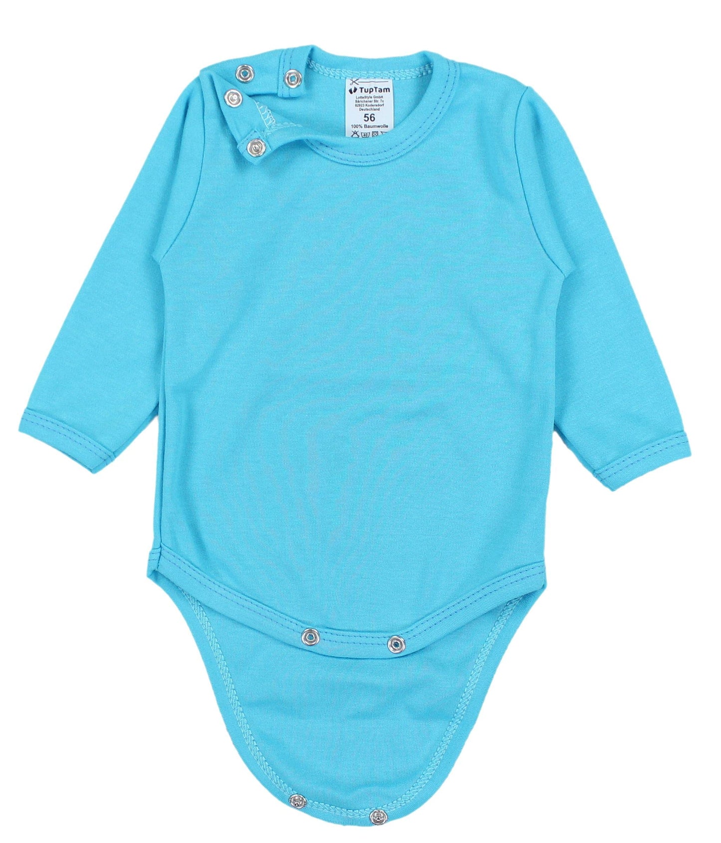 TupTam Baby Body Langarm – Weicher Body Baby 5er Pack aus Baumwolle, Unifarben, OEKO-TEX Zertifiziert
