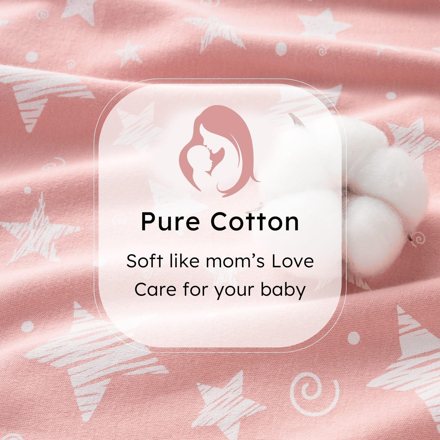 FIEMOL Baby Sleeping Bag 2.5 Tog 0-6 Months, Winter Cotton Newborn Baby Sleeping Bag, Wearable Blanket for Infants and Toddlers, 2-Way Zip Sleeping Bag, 67 cm, Rainbow