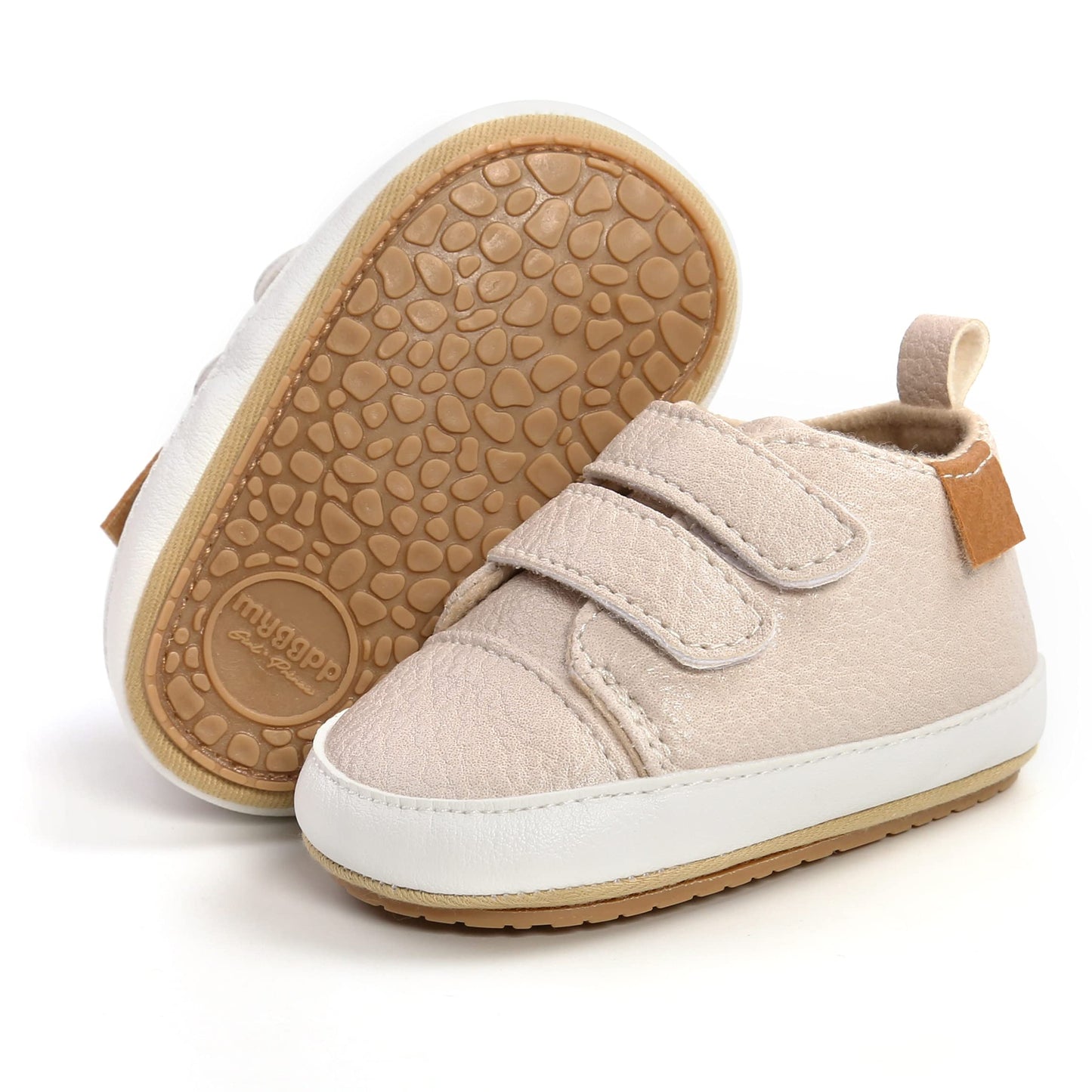 BABSMULY Baby Shoes for Boys Girls Non-Slip Rubber Sole High Top PU Leather Sneakers Toddler Crib Shoes Newborn Loafers Flats.