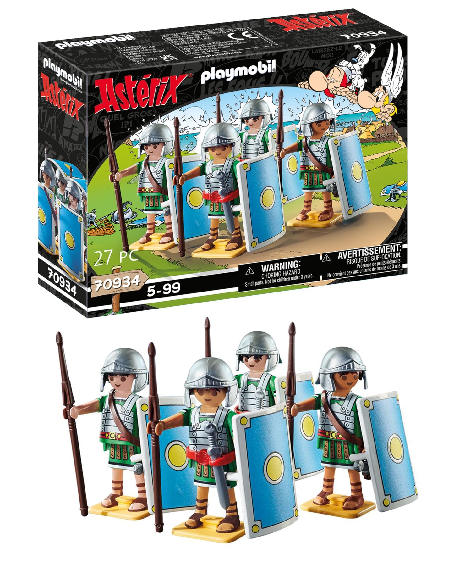 PLAYMOBIL Asterix 71542 Roman Camp, Exciting Conquest of the Camp by the Gauls, Includes Magic Potion for More Body Strength, Detailed Toy for Children from 5 Years