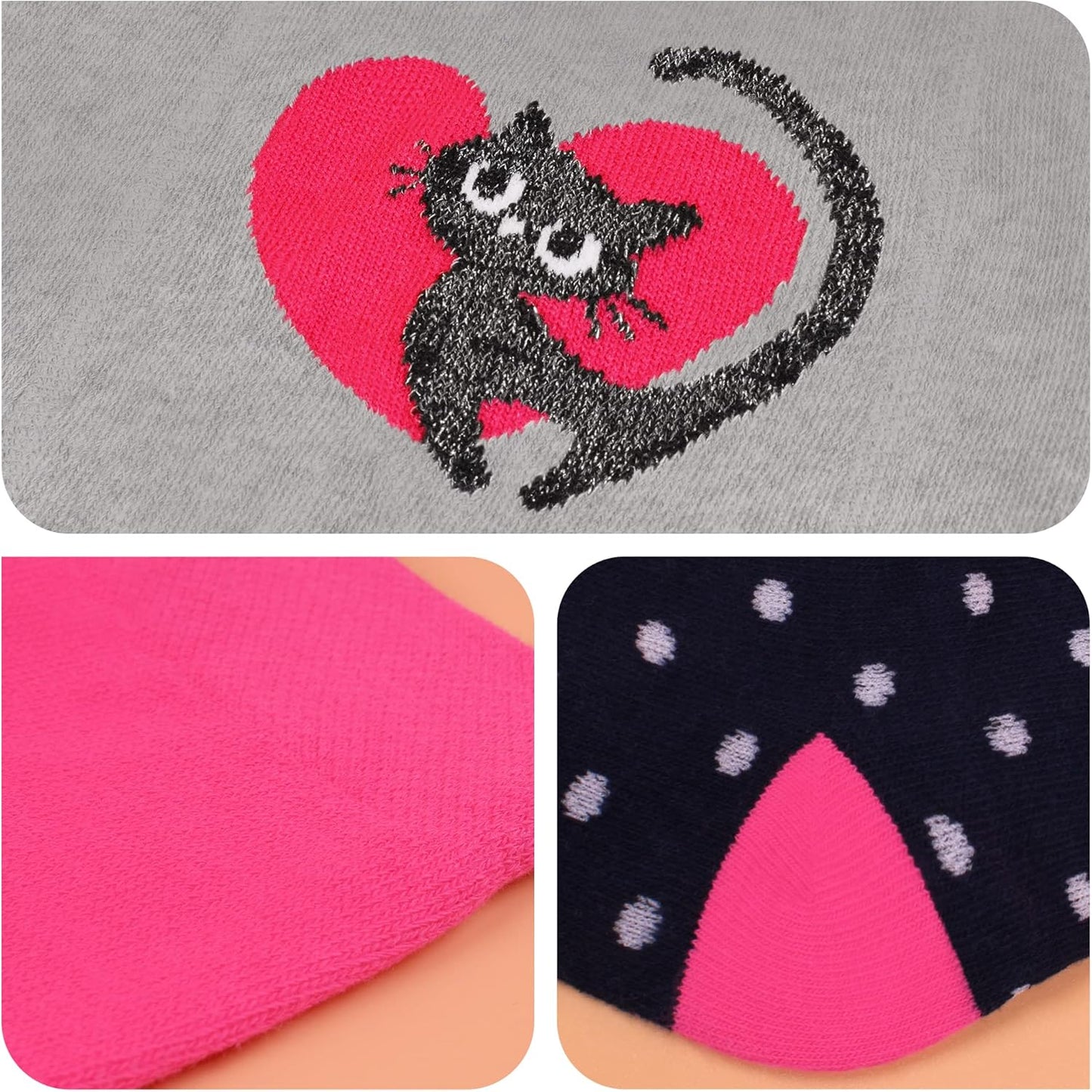 L&K-II Pack of 4 Baby Tights for Baby Girls with Dots Stripes Carzen and Butterfly Motif 2762