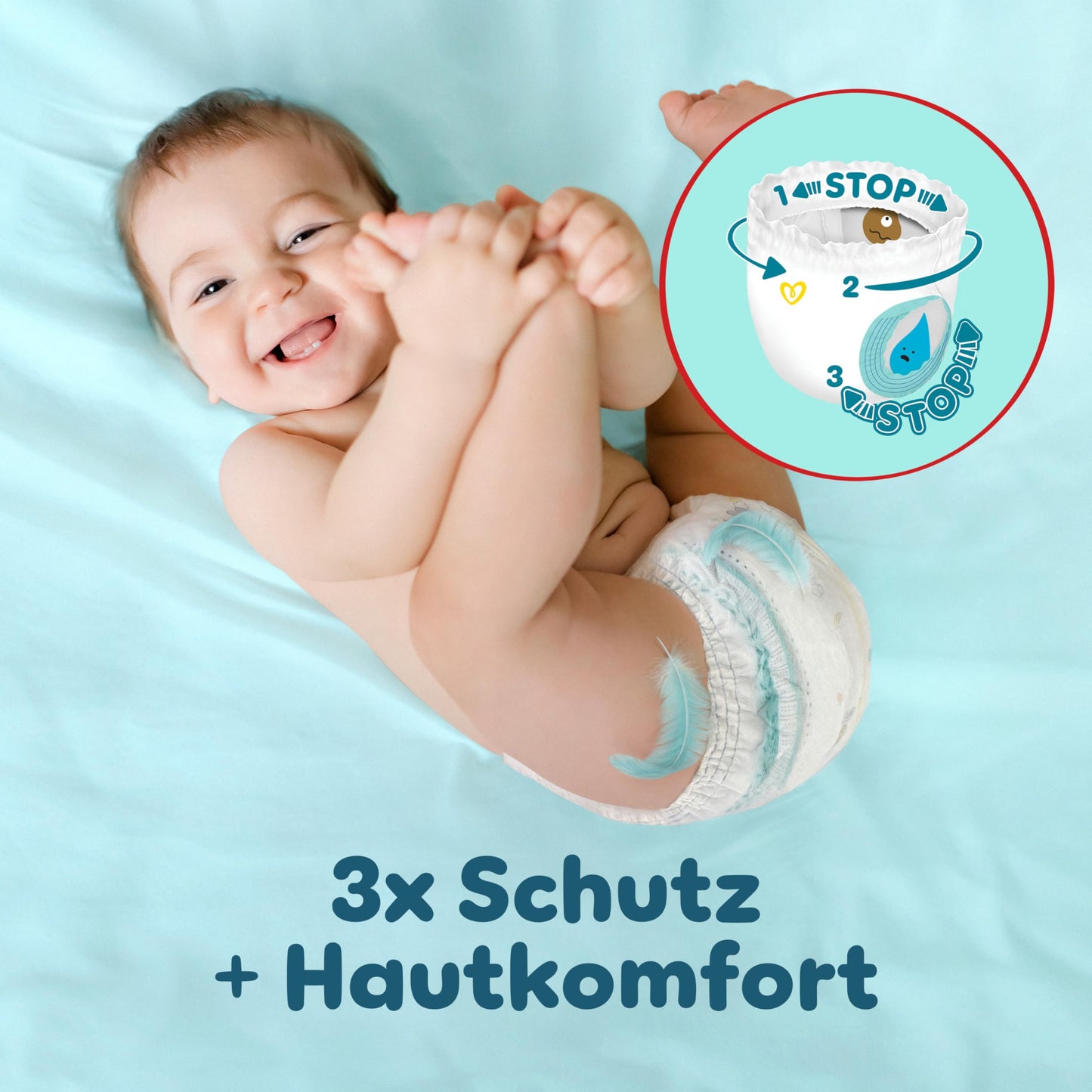 Pampers Premium Protection Pants Größe 4, 168 Windeln, 9kg-15kg, Mit 360° Passform und 2x breiteren Bündchen als vorher für unseren besten Komfort & Schutz