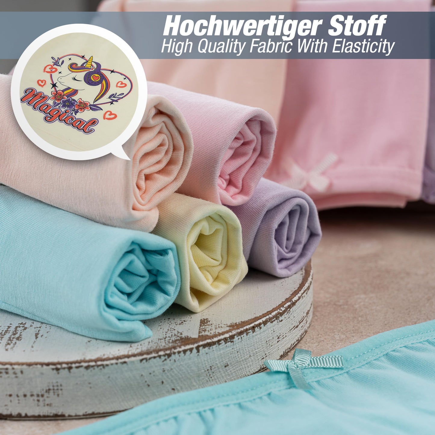 LOREZA ® 10er Pack Mädchen Pantys Boxershorts Unterwäsche aus Baumwolle - Gr. 92-170