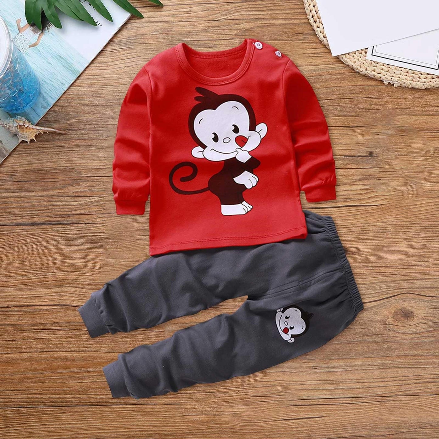 ZTFYKLIN Langärmlige Oberteile und Hosen mit Animal-Print für, und Mädchen, lockerer Loungewear-Anzug für 0 bis 9 Daddys Girls Outfit Mädchen Baby Kleidung Baby Set Junge Newborn