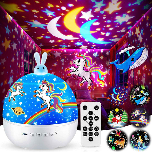 Sternenhimmel Projektor Kinder mit 15 Film, Nachtlicht Kinder Nachtlicht Baby, Bluetooth Sternenprojektor Galaxy Projektor, Geschenke für Mädchen Kinder Geschenke Mädchen, Kinderzimmer Deko