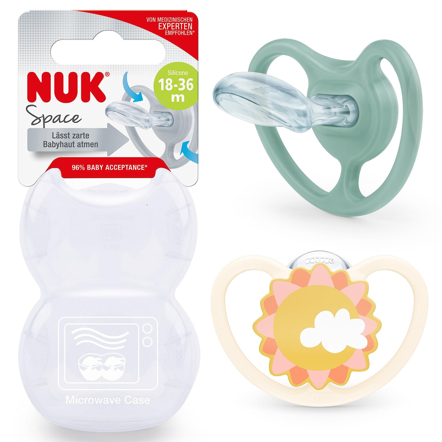 NUK Space Schnuller | 0–6 Monate | Schnuller mit extra Belüftung | BPA-freies Silikon | Disney Winnie Puuh | 2 Stück - Meloni2