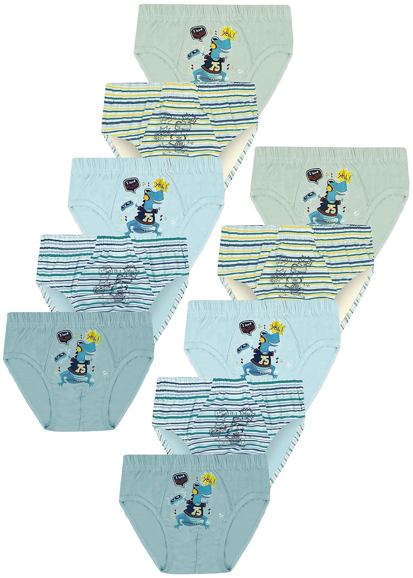 LOREZA ® 5/10 Jungen Slips aus Baumwolle Unterhosen Unterwäsche 92-158
