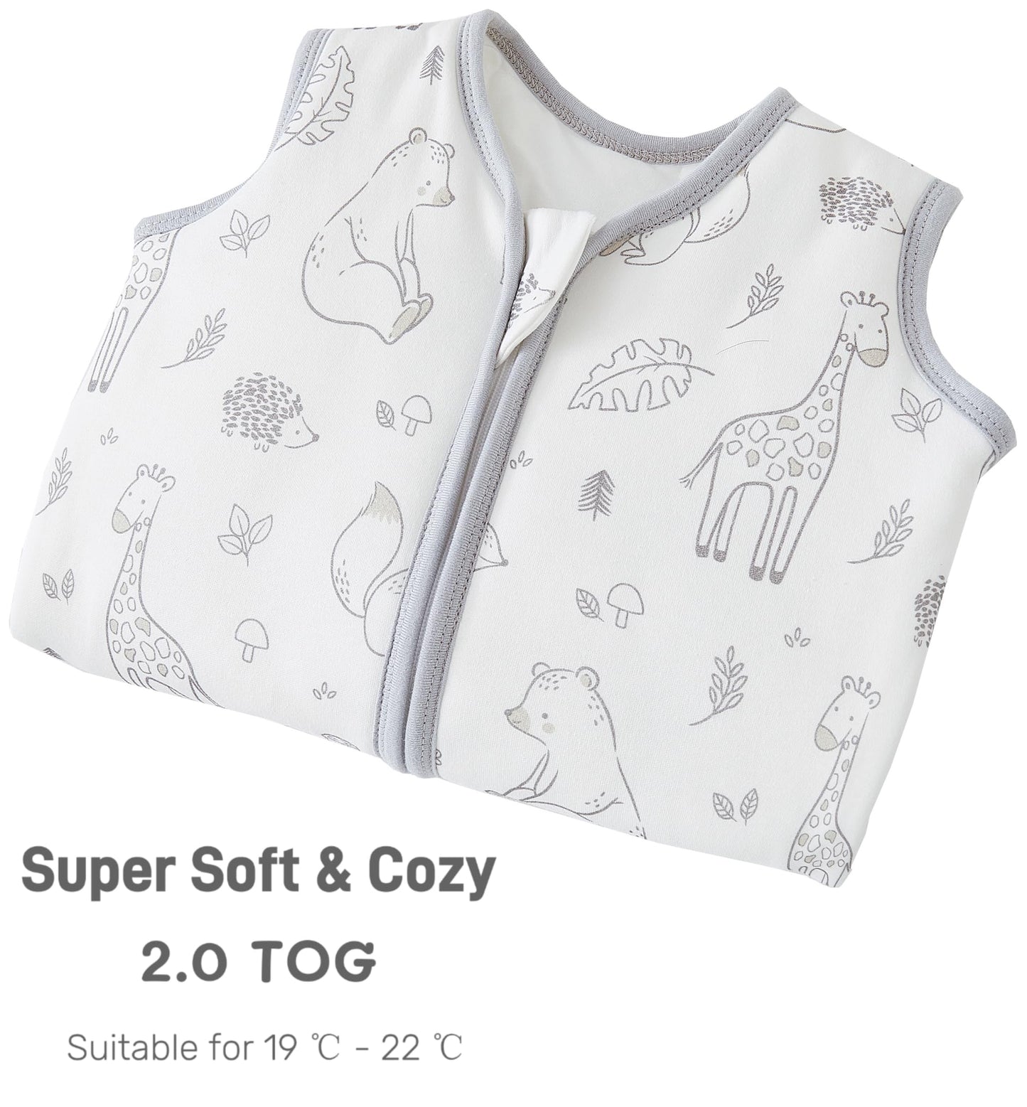 Chilsuessy Baby Sleeping Bag, 2.5 Tog, Winter Baby Sleeping Bag, Cotton, All-Year Sleeping Bag, Newborn Winter Sleeping Bag, 2.5 Tog/Lion Forest, 67 cm/0-6 Months