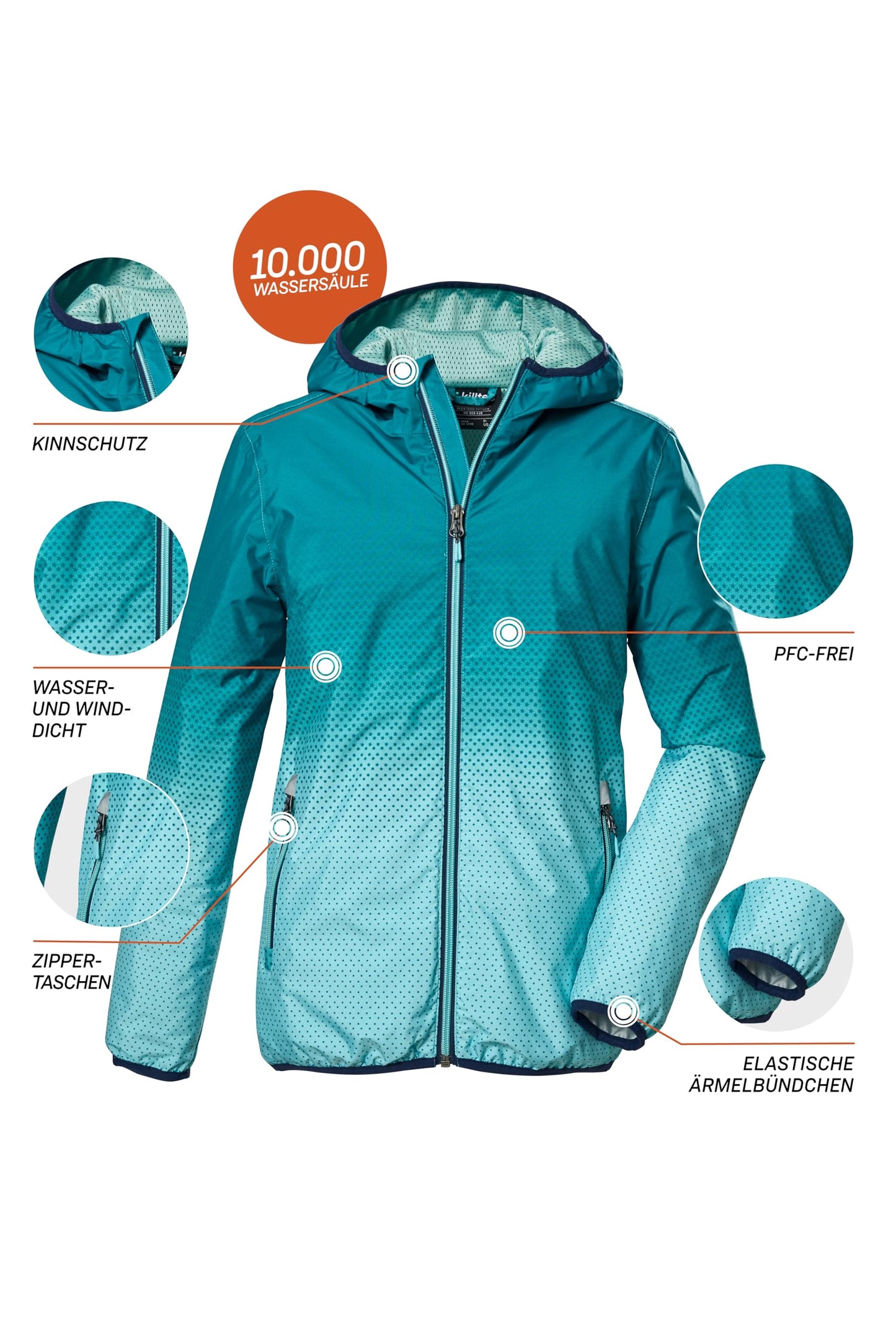 Killtec Mädchen Kos 331 Grls Jckt Funktionsjacke/Outdoorjacke mit Kapuze
