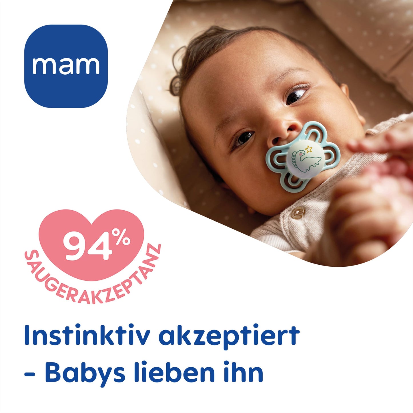 MAM Perfect Day & Night Schnuller | 0-6 Monate | Babyschnuller für Neugeborene | 94% Akzeptanz | beugt Zahnfehlstellungen vor | mit Zahnmedizinern entwickelt| SkinSoft Silikon |Igel/Schaf | 4 Stück