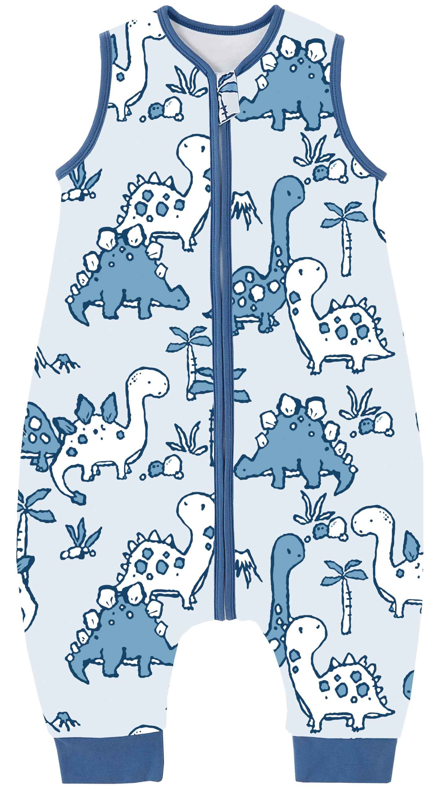 Chilsuessy Baby Sleeping Bag with Legs, 2.5 Tog All-Season Sleeping Bag (CPC Certification) for Infants, Children, Dinosaur Park, 80 cm, Baby Height 90–100 cm