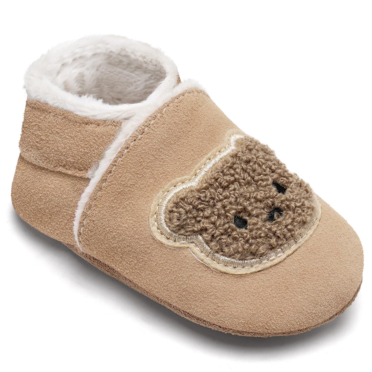 IceUnicorn Baby's Crawling Shoes, Winter First Walking Shoes, Baby Lined Leather Shoes, Soft Leather, Suede Soles, Leather Slippers