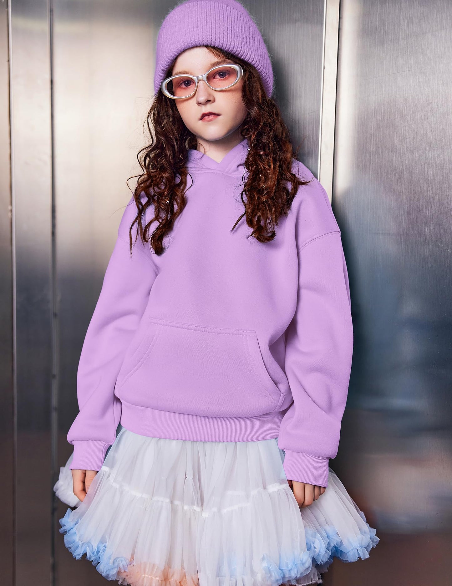Arshiner Girls' Warm Fleece Children's Hoodie Winter Pullover with Pocket Sweatshirt for Girls 6-16 Years
