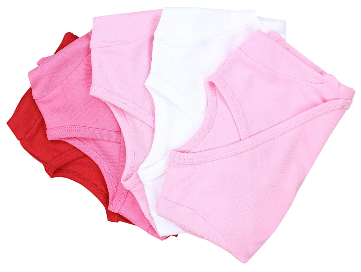 TupTam Baby Mädchen Langarm Wickelshirt Baumwolle 5er Set