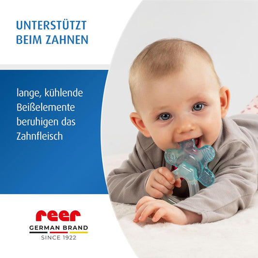 reer Bite&Cool Kühlbeißring | Beißring für Babys | Mit langanhaltendem Kühleffekt | Für Babys ab 3 Monaten | Kühlende Zahnungshilfe | Motorikspielzeug zur Förderung des Spiel- und Tastsinns