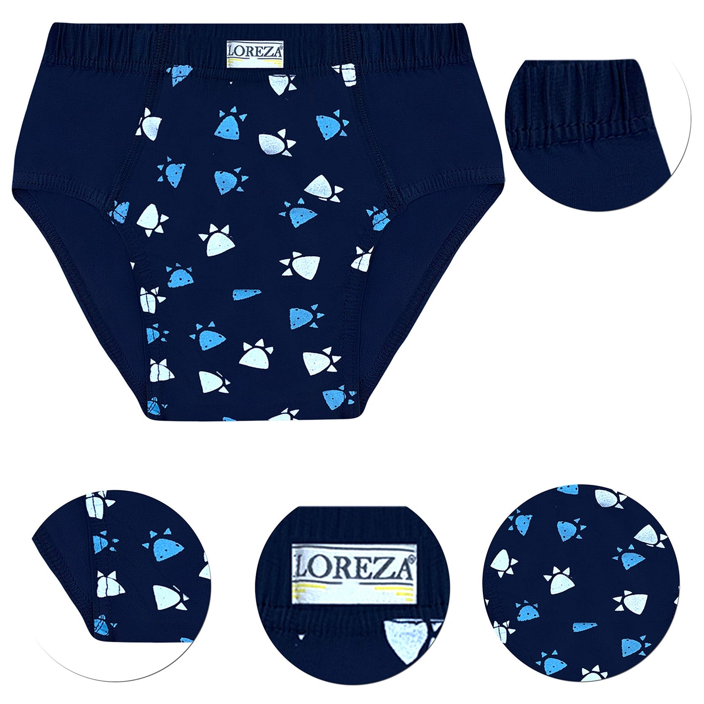 LOREZA ® 10 Pack Jungen Slips aus Baumwolle Unterhosen Größe 92-158