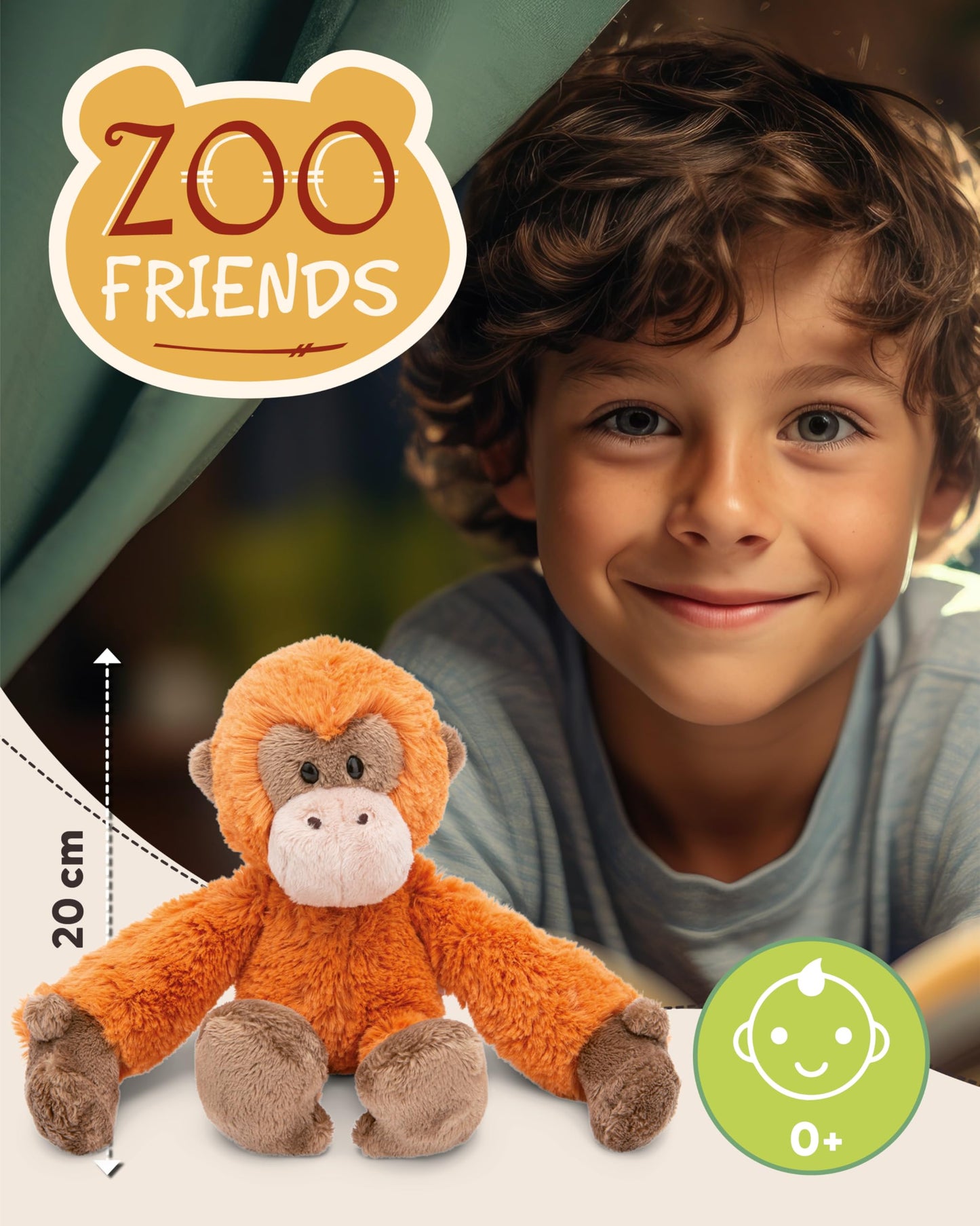 NICI Kuscheltier Giraffe 20cm Zoo Friends