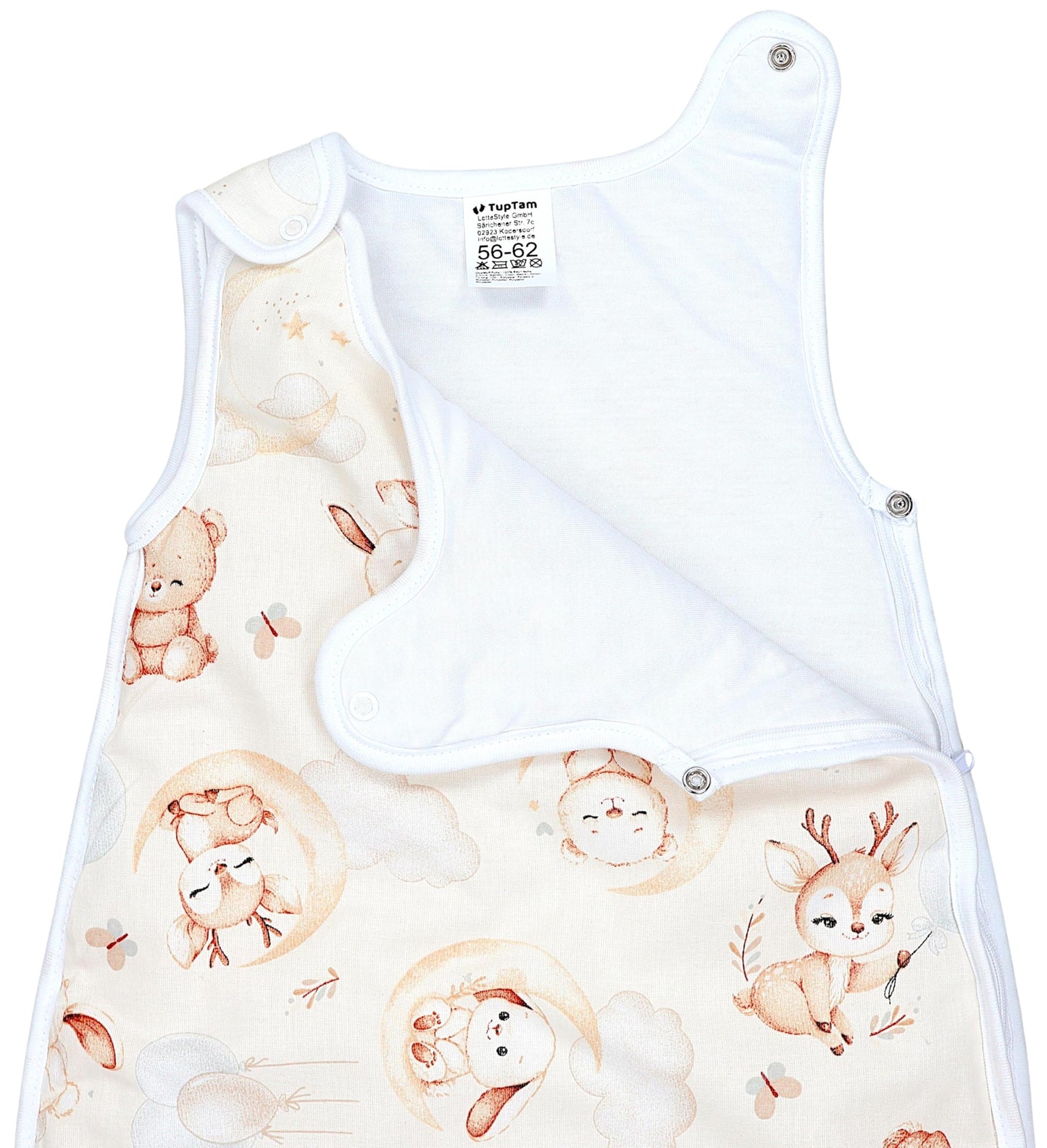 TupTam Baby Sleeping Bag 2.5 Tog - Oeko-Tex All-Year Sleeping Bag Children with Side Zip, Sleeveless