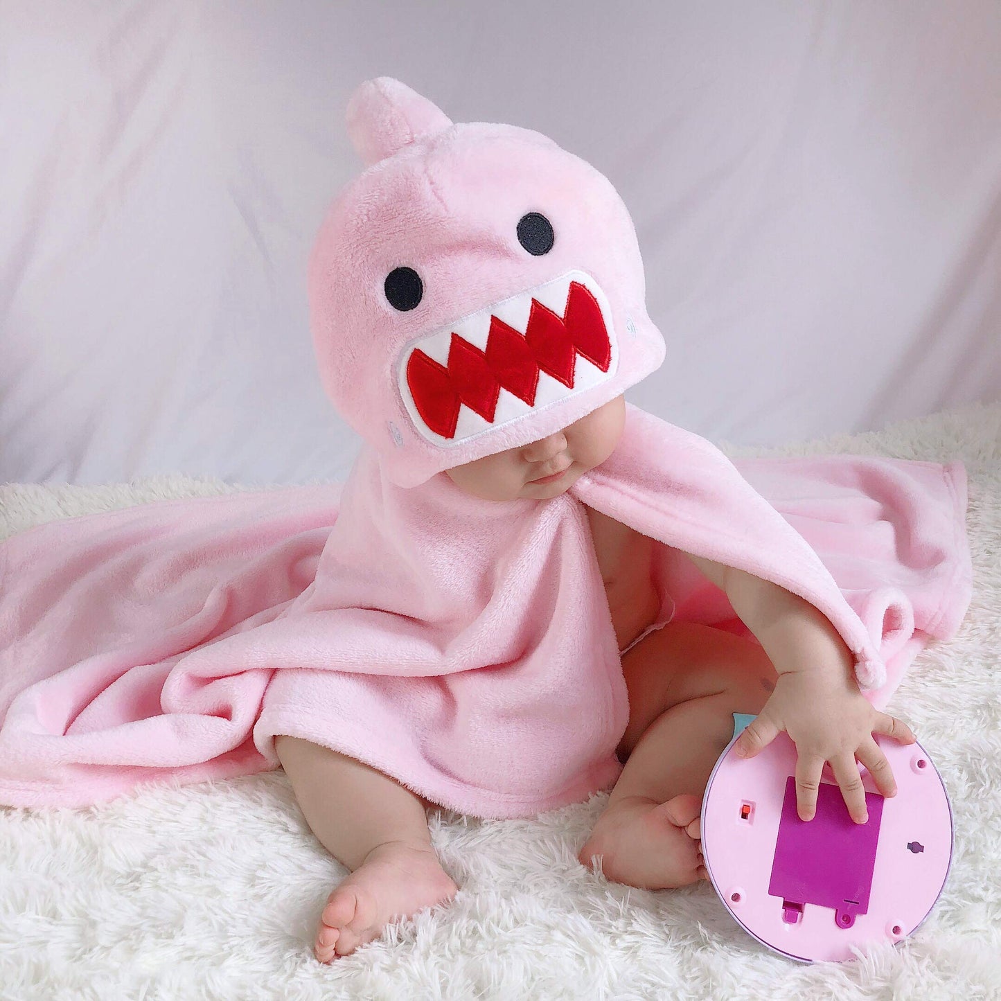 Doladola Baby Decke Babys Tier Design,Flanell Kinder Decke Kapuzenhandtuch für Mädchen und Jungen,Baby Kapuze Badeponcho Kinder Warm(gelbe Ente)