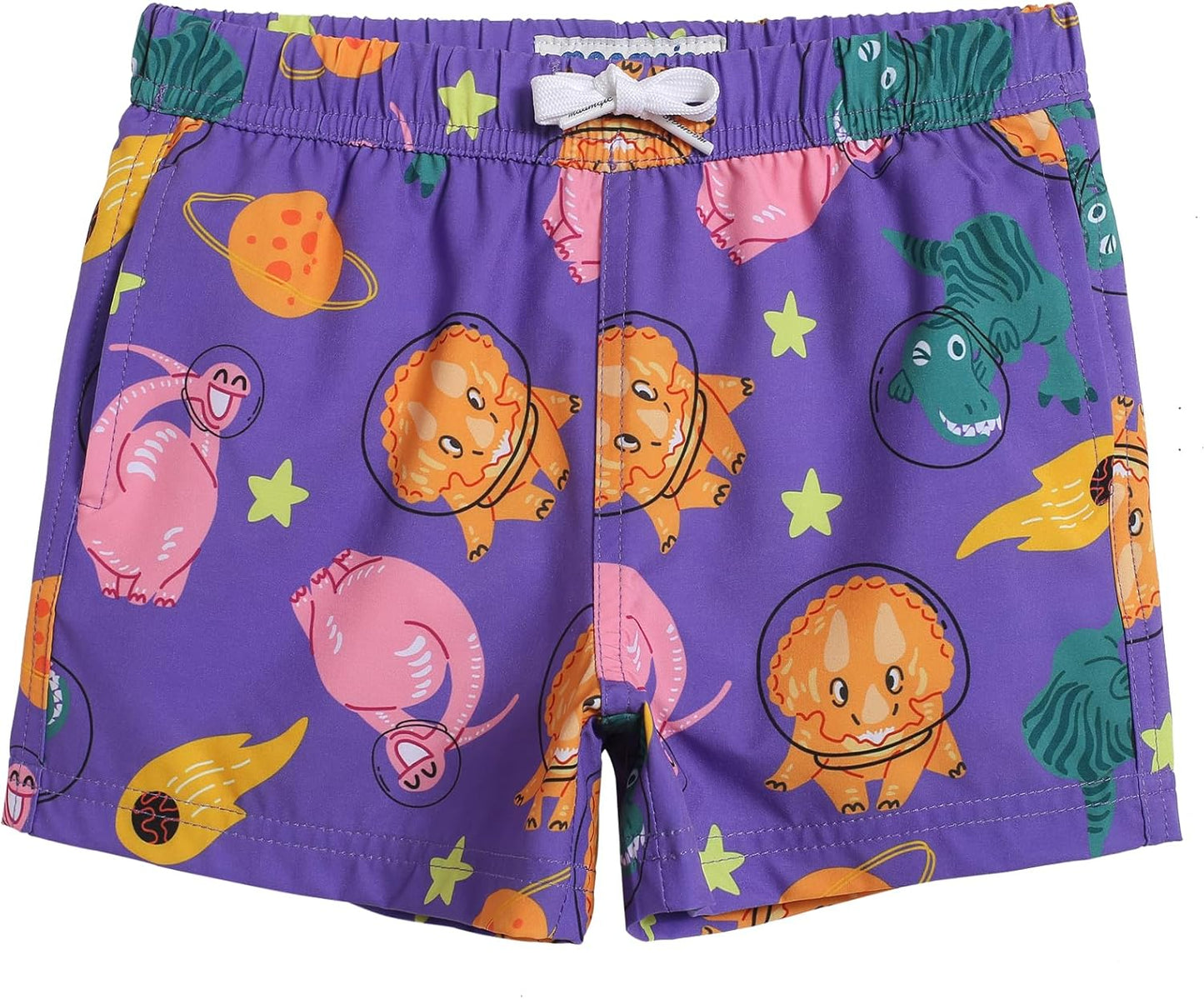 MaaMgic Jungens 4 Way Stretch Badehosen Schnelltrocknend Badeshorts mit Mesh-Futter Taschen und Verstellbarem Tunnelzug MEHRWEG
