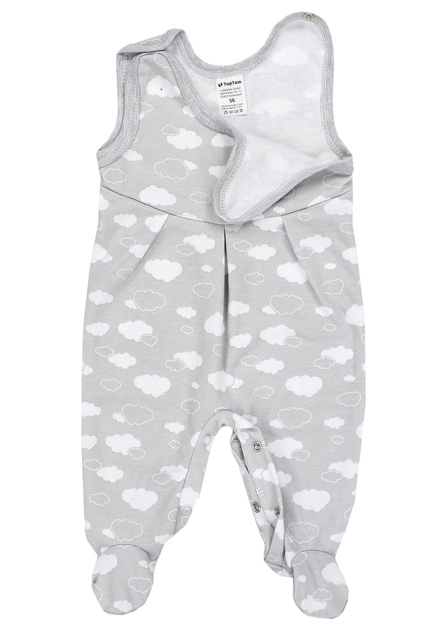 TupTam Baby Mädchen Strampler mit Fuß 3er Pack
