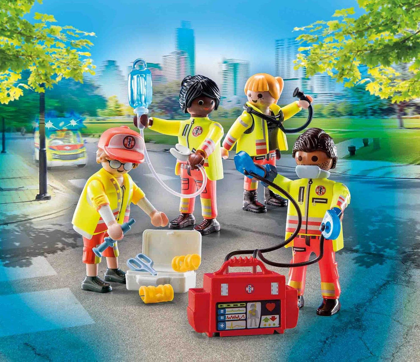PLAYMOBIL City Life 71244 Rettungsteam, Spielzeug für Kinder ab 4 Jahren