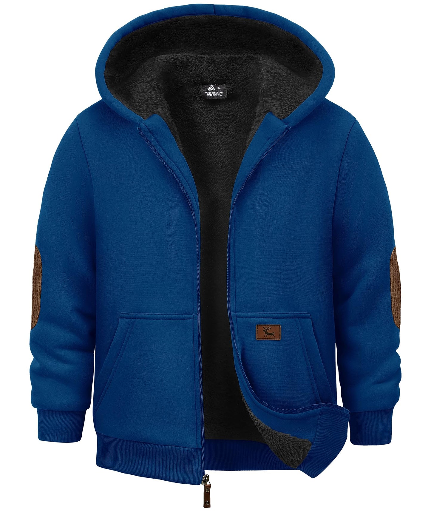 JACKETOWN Boys' Sweat Jacket Lined Children's Hoodie Sweatshirt Hoodie Fleece Jacket with Hood Long Sleeve Warm Winter Jacket Classic Pullover with Zip