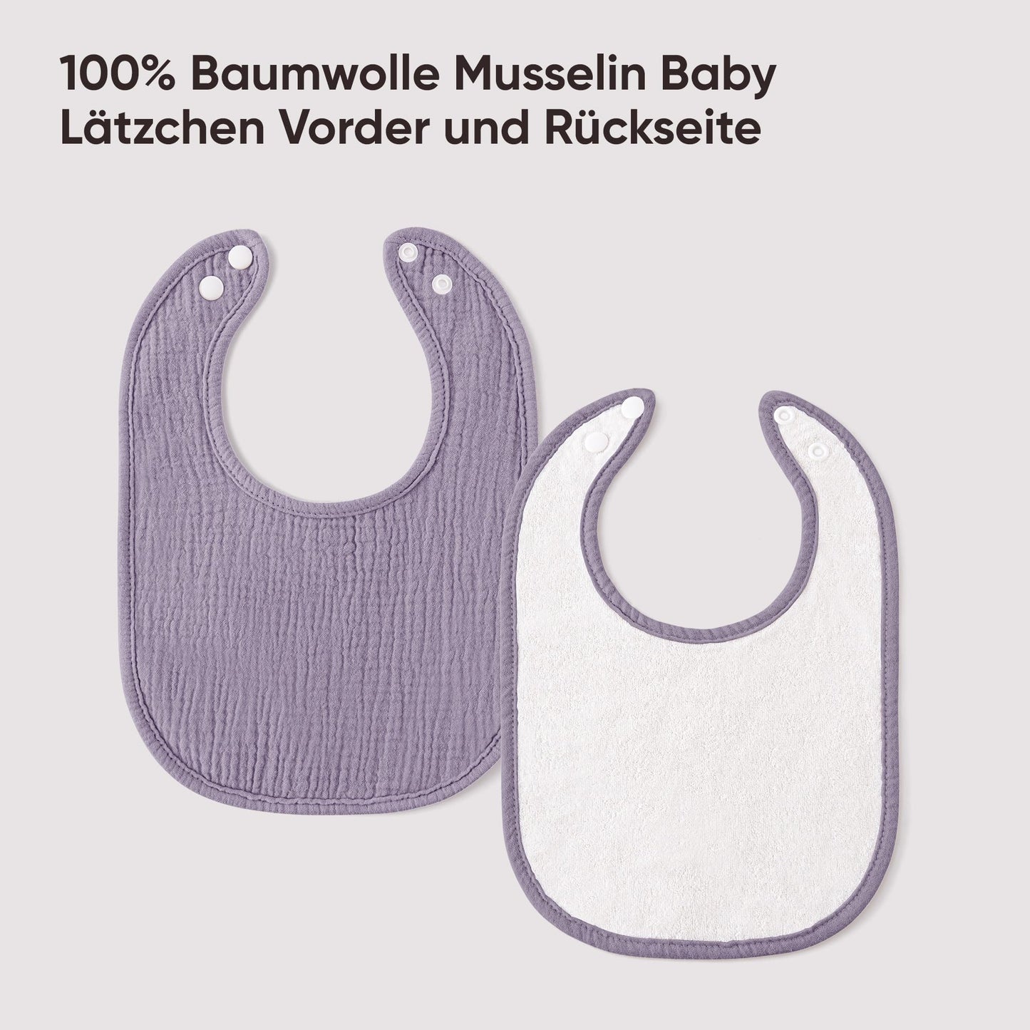 Bearmoss Lätzchen Baby Musselin Sabberlätzchen für Babys, 100% Baumwolle Quadratische Halstuch Baby Verstellbare Babylätzchen Weiche Sabberlätzchen für Junge und Mädchen,8 Stück