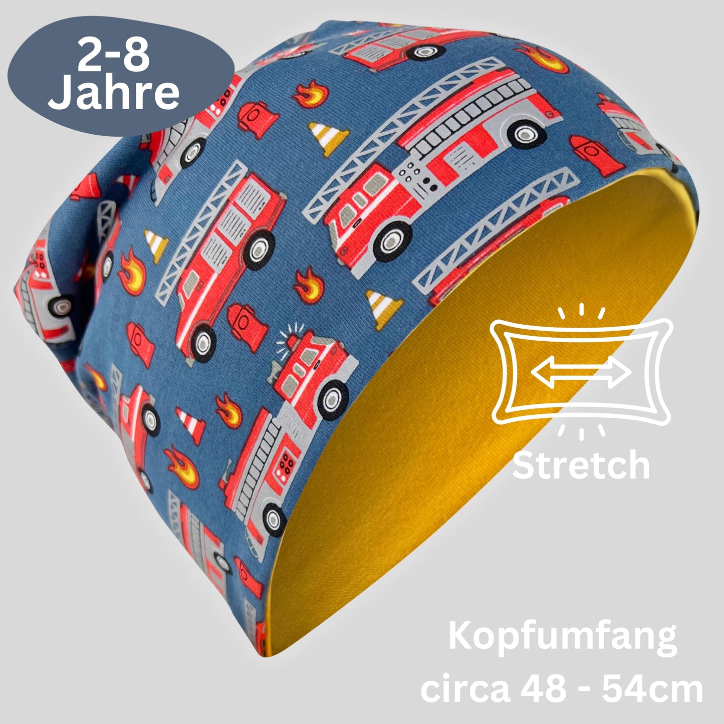 Heckbo 360° Reflector Children's Hat & Loop Scarf Set, Many Designs, 2–8 Years, 95% Cotton, Soft & Easy-Care Stretch Material, for Boys, Girls, Beanie for Spring, Summer, Autumn, Winter